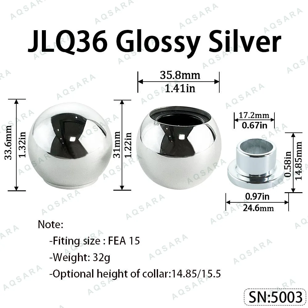 Tutup Magnetik plastik — JLQ36 Magnetic Cap — Glossy Silver