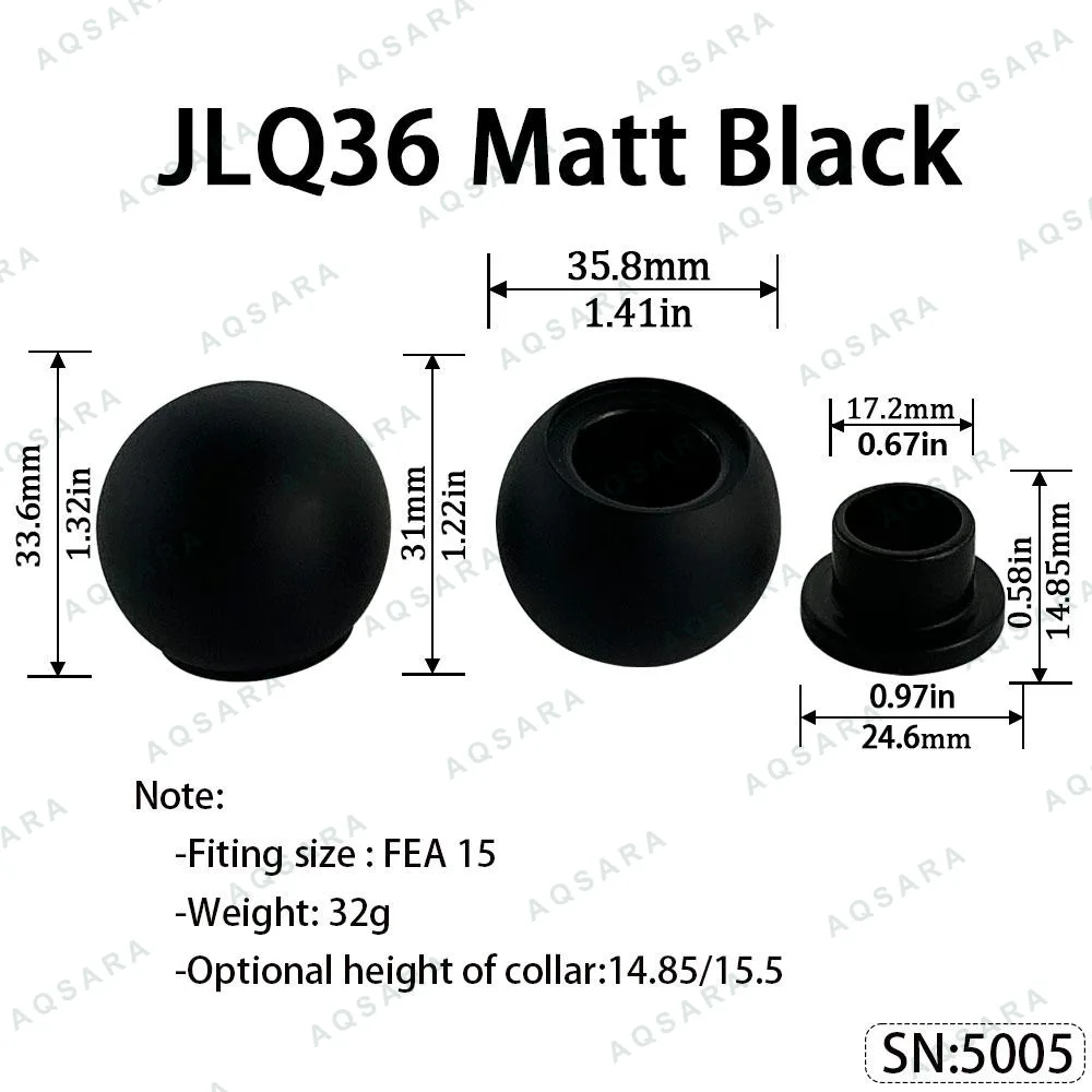 Tutup Magnetik plastik — JLQ36 Magnetic Cap — Matt Black
