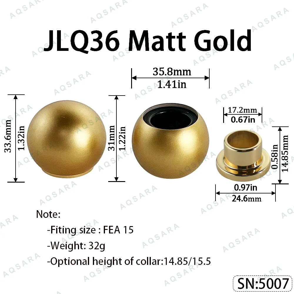 Tutup Magnetik plastik — JLQ36 Magnetic Cap — Matt Gold
