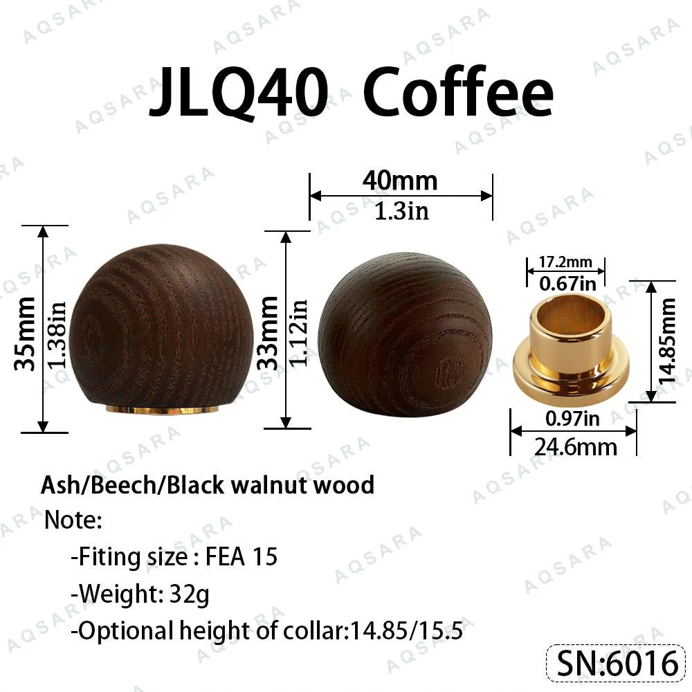 Tutup Magnetik kayu — JLQ40 Magnetic Cap — Coffee