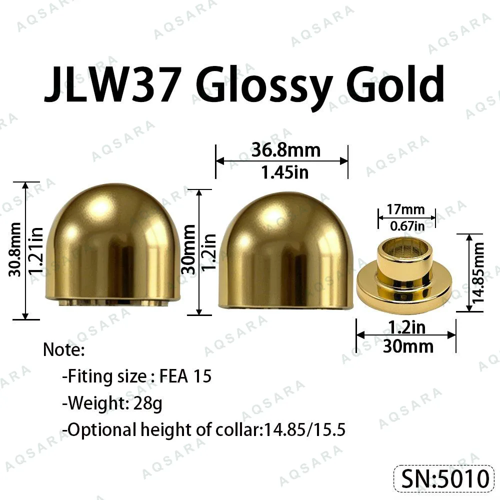 Tutup Magnetik plastik — JLW37 Magnetic Cap — Glossy Gold