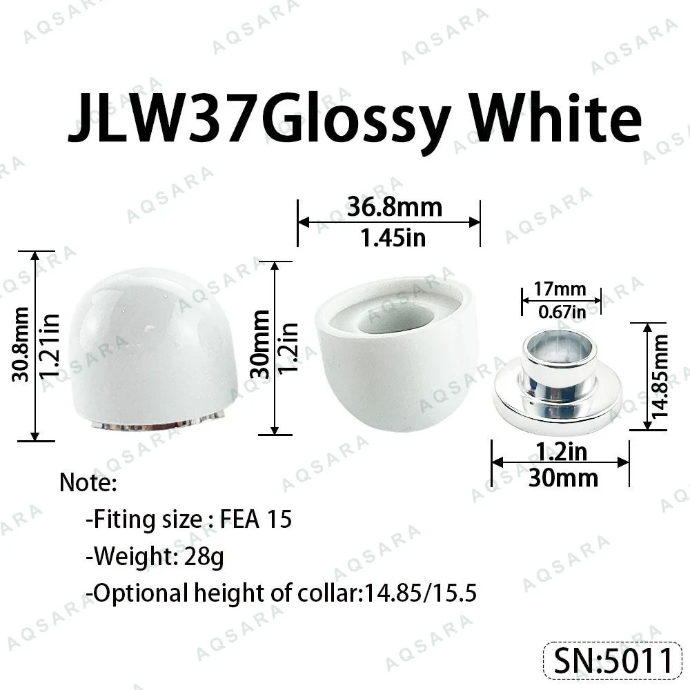 Tutup Magnetik plastik — JLW37 Magnetic Cap — Glossy White