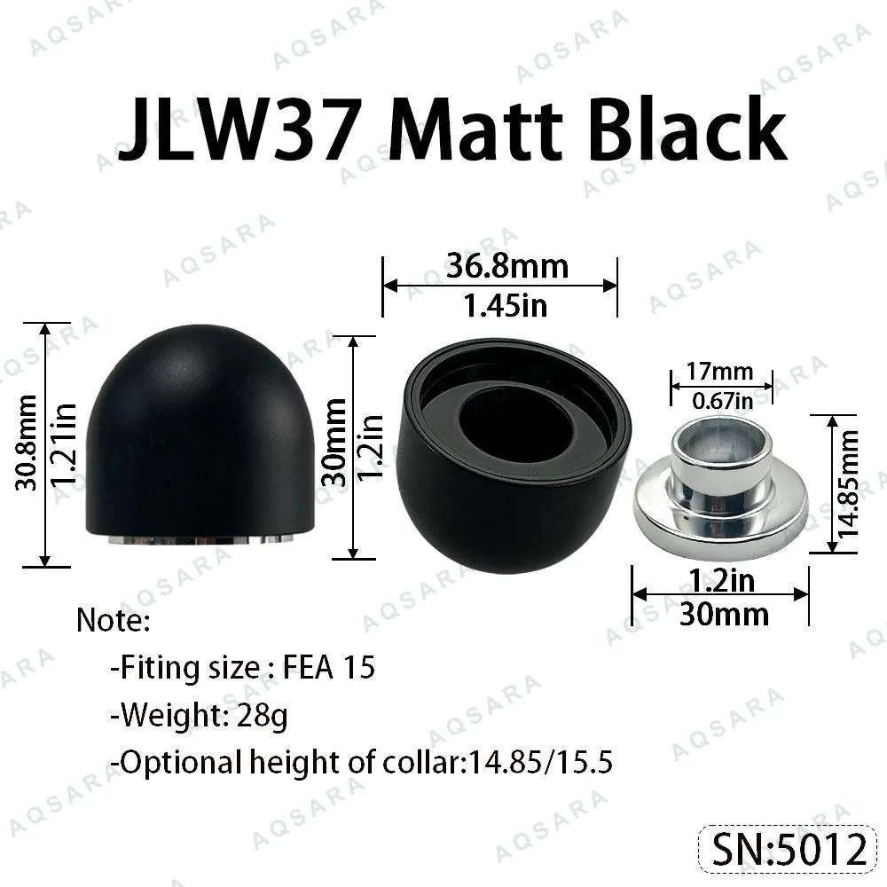 Tutup Magnetik plastik — JLW37 Magnetic Cap — Matt Black