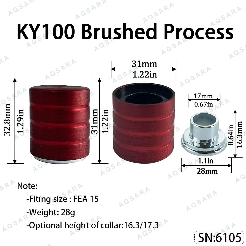 Tutup Magnetik aluminium — KY100 Magnetic Cap — Brushed process