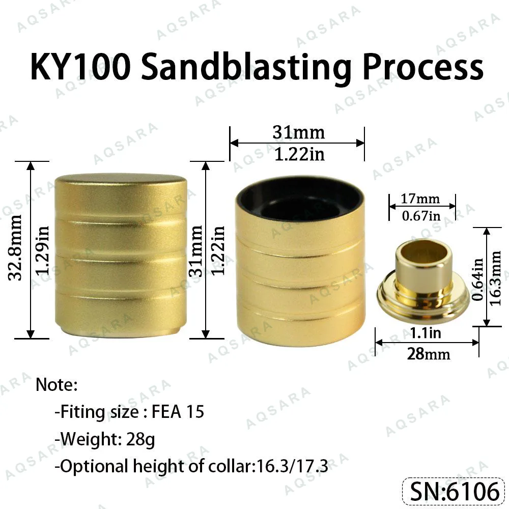 Tutup Magnetik aluminium — KY100 Magnetic Cap — Sandblasting Process