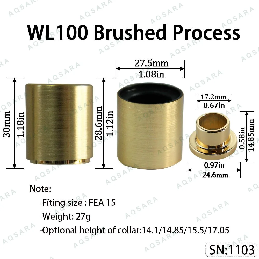 Tutup Magnetik aluminium — WL100 Magnetic Cap — Brushed process