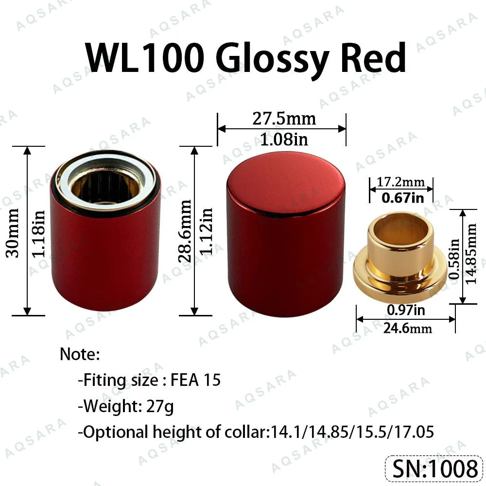 Tutup Magnetik aluminium — WL100 Magnetic Cap — Glossy Red