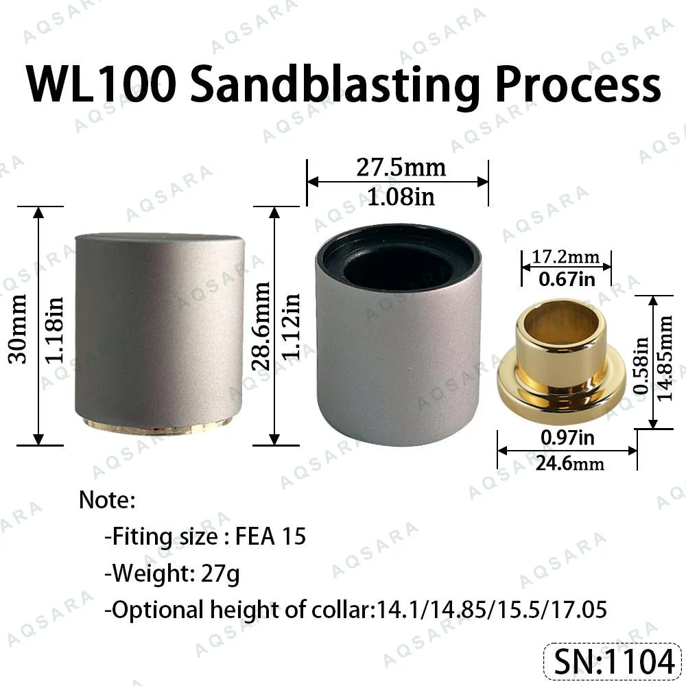 Tutup Magnetik aluminium — WL100 Magnetic Cap — Sandblasting Process