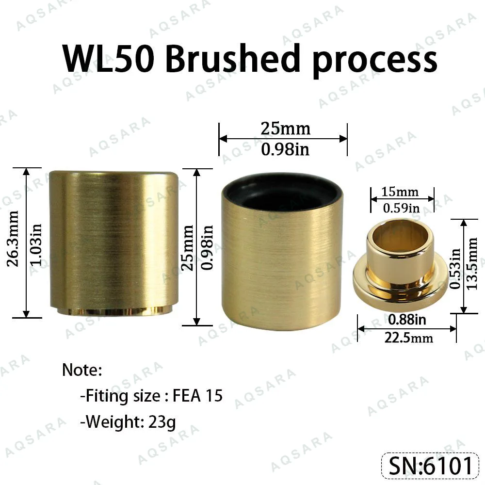 Tutup Magnetik aluminium — WL50 Magnetic Cap — Brushed process