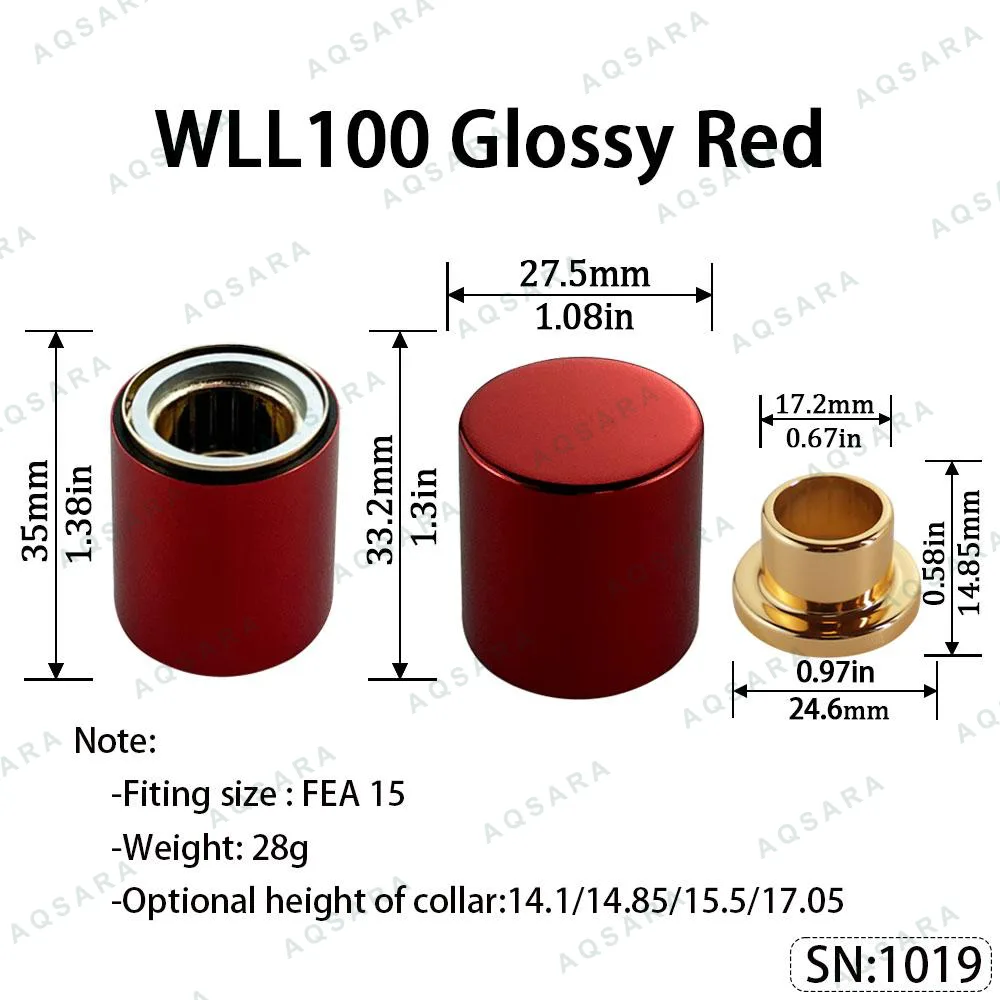Tutup Magnetik aluminium — WLL100 Magnetic Cap — Glossy Red