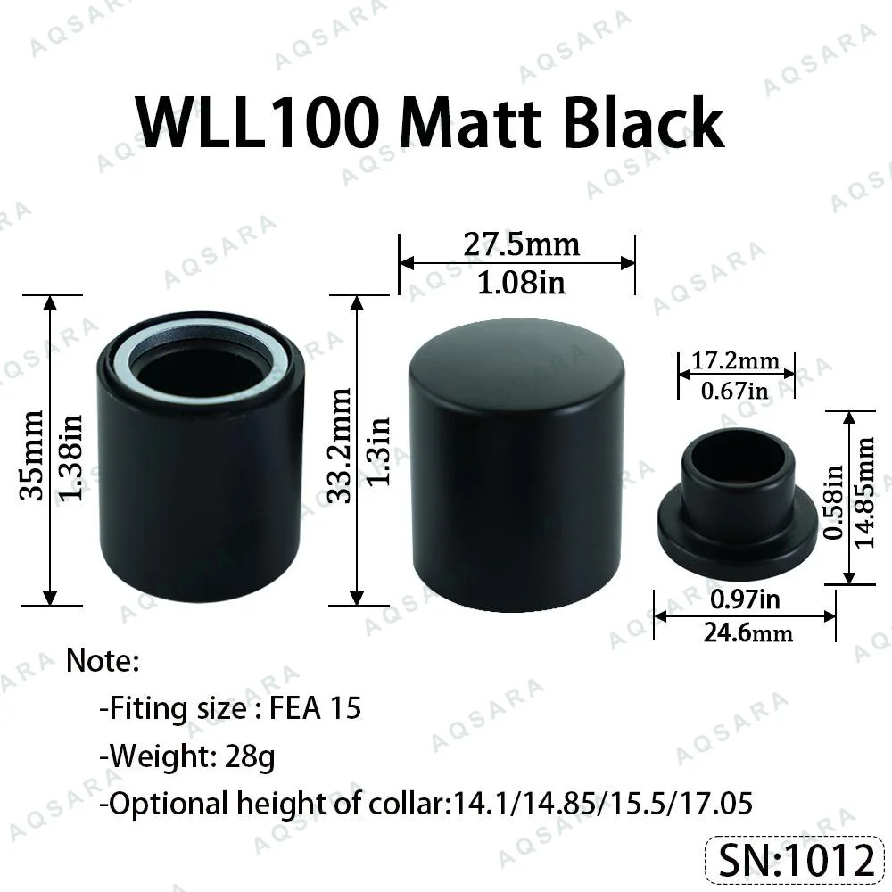 Tutup Magnetik aluminium — WLL100 Magnetic Cap — Matt Black