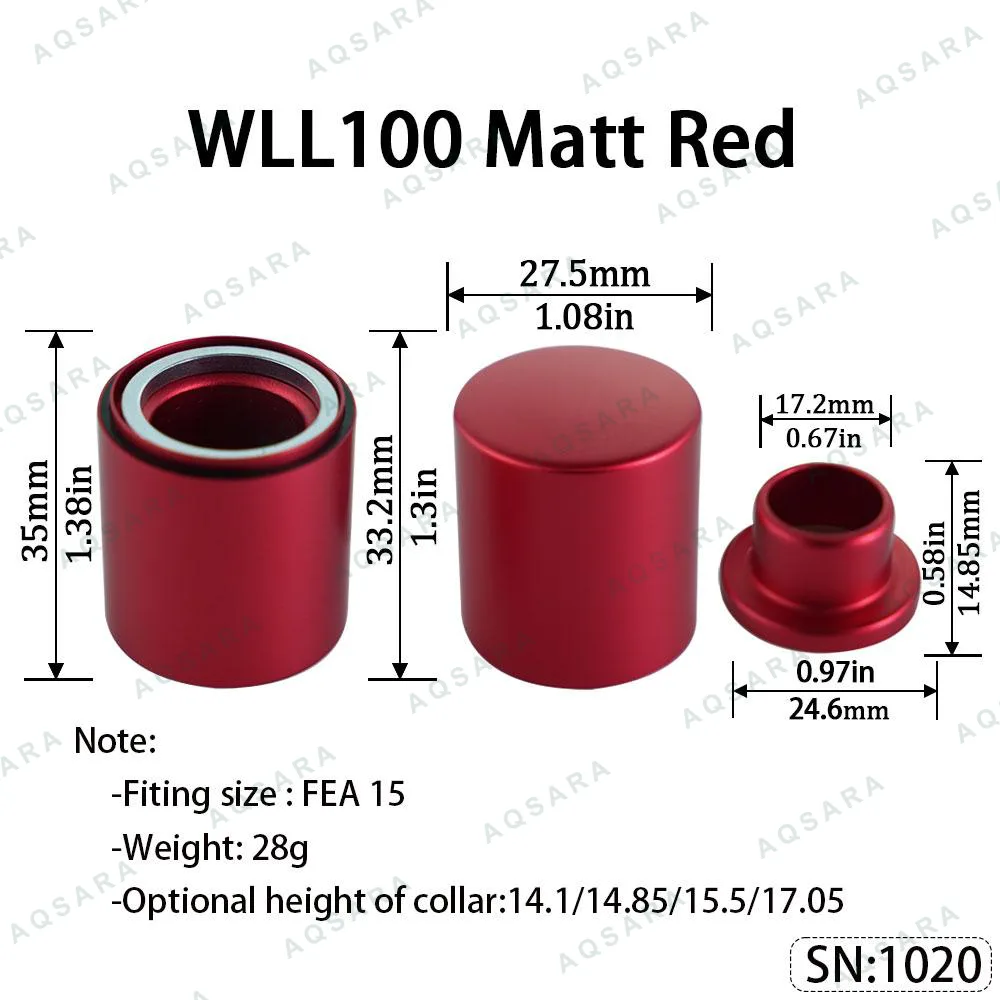 Tutup Magnetik aluminium — WLL100 Magnetic Cap — Matt Red