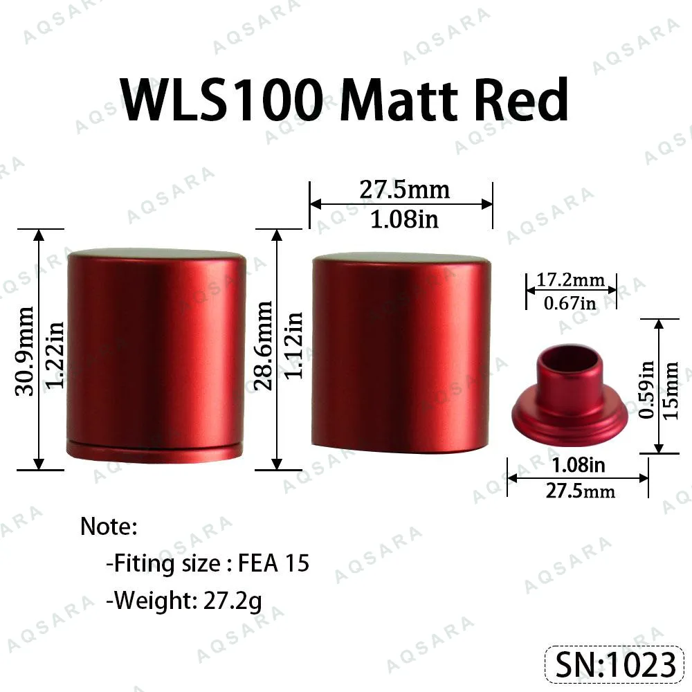 Tutup Magnetik aluminium — WLS100 Magnetic Cap — Matt Red