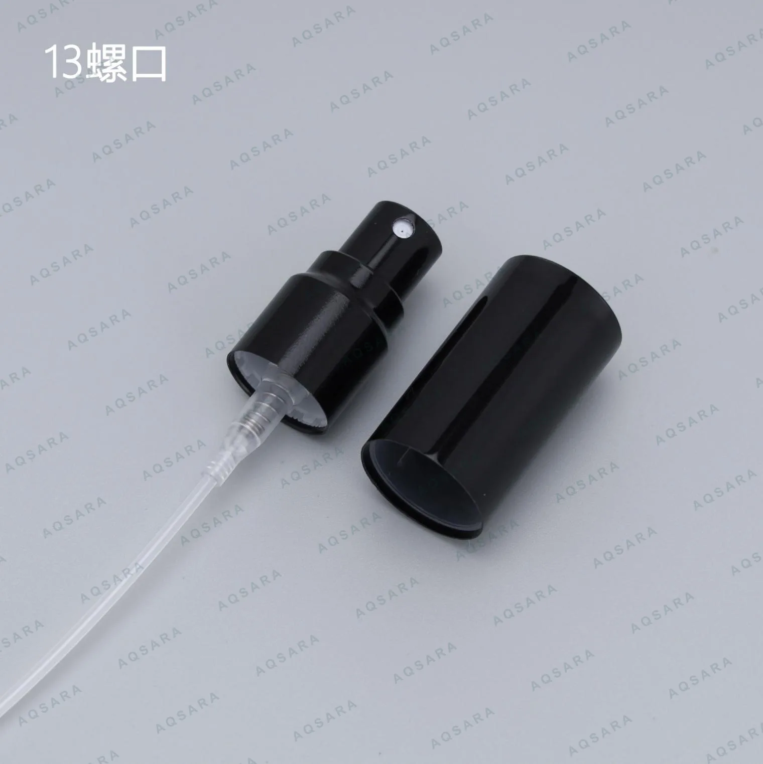 Sprayer aluminium leher 13 mm — 13 port black electrolytic screw thread sprayer + outer cap
