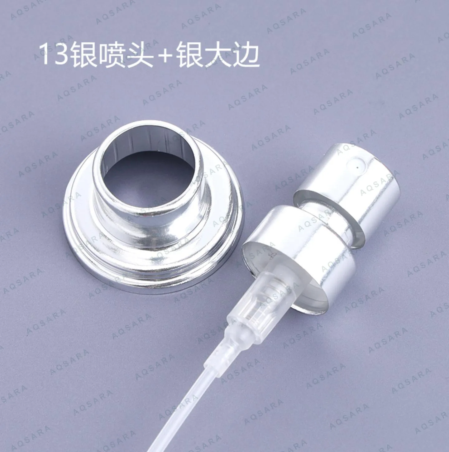Sprayer aluminium leher 13 mm — 13 silver anodized aluminum sprayer + electrolytic large rim