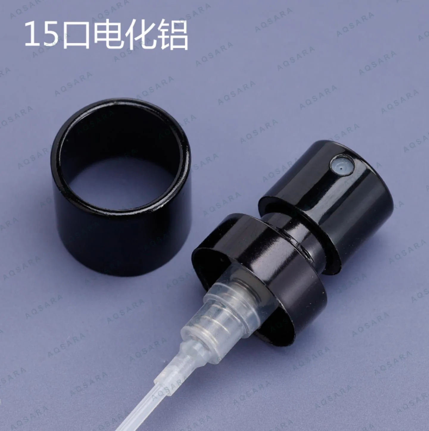 Sprayer aluminium leher 15 mm — 15 full black anodized aluminum sprayer + inner collar