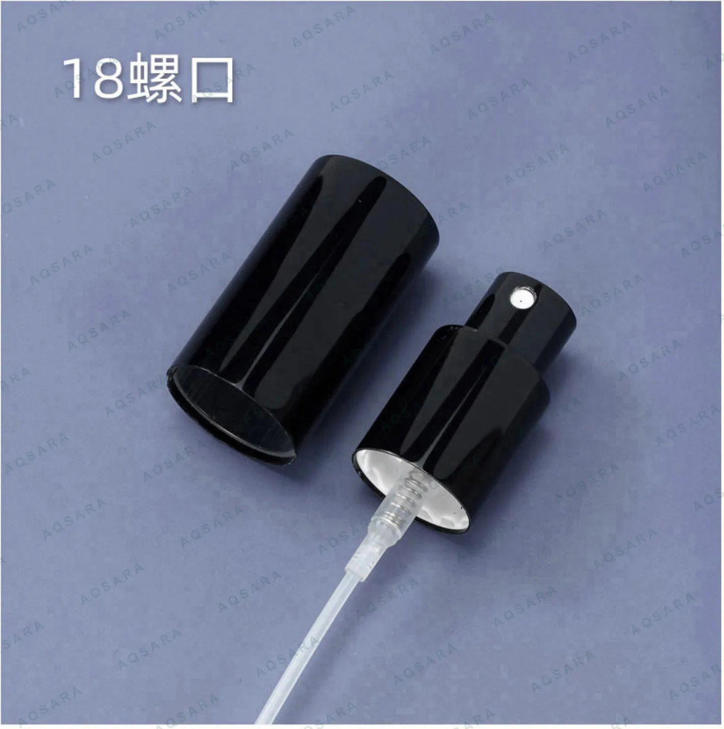 Sprayer aluminium leher 18 mm — 18 black electrolytic screw thread sprayer + outer cap